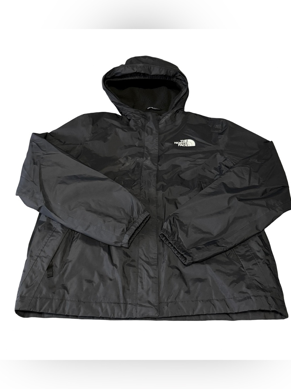 The north face black jacket girls xl
